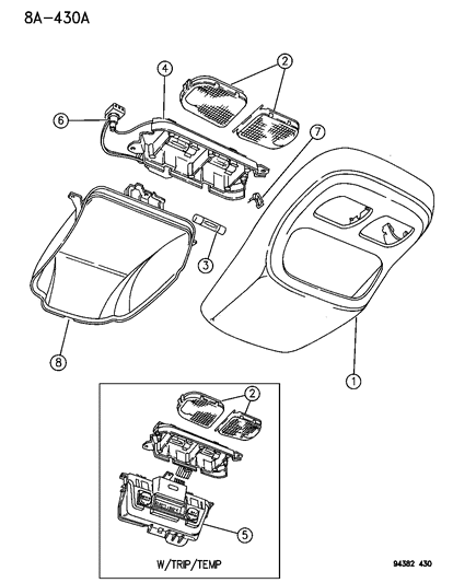 1994 Dodge Ram 1500 Overhead Console Diagram