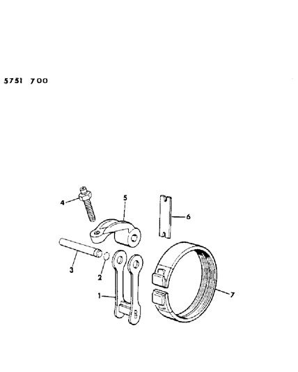 1985 Dodge Ram 50 Bracket-KICKDOWN Band Diagram for 3515084