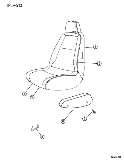 1996 Dodge Neon Front Seat Diagram 1