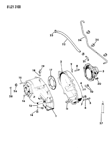 1986 Jeep Comanche Case, Extension & Miscellaneous Parts Diagram 2