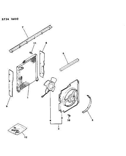 1986 Dodge Colt Condenser, Air Conditioner Diagram