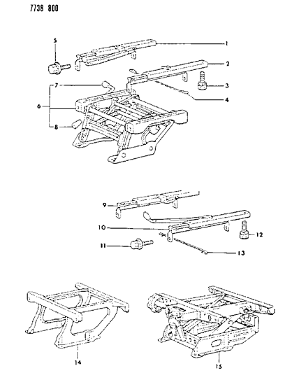 1988 Dodge Raider Adjusters & Riser Diagram