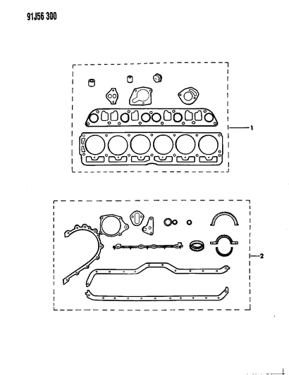 1991 Jeep Cherokee Engine Gasket Sets Diagram 3