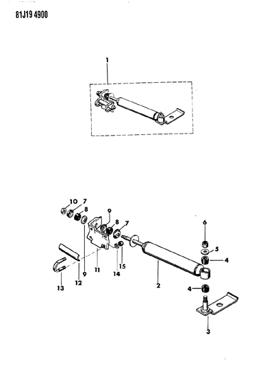 1984 Jeep Wrangler Bushing Diagram for J0802143