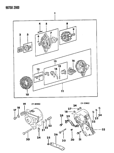 1990 Dodge Ram 50 Alternator Diagram