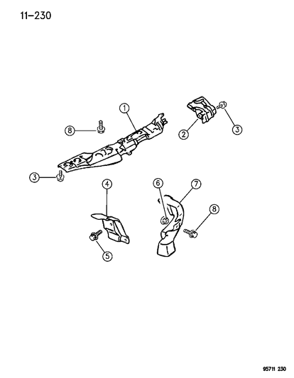 1995 Dodge Stealth Heat Shields - Exhaust Diagram