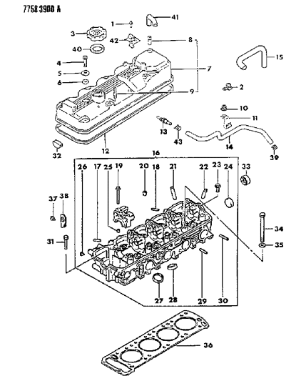 1987 Chrysler Conquest Cylinder Head Diagram 2