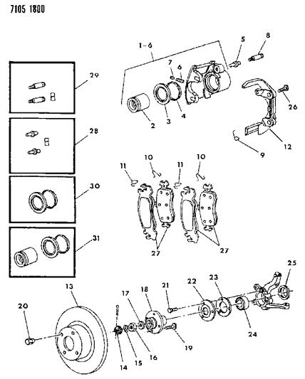 1987 Dodge Caravan Front Brakes Diagram