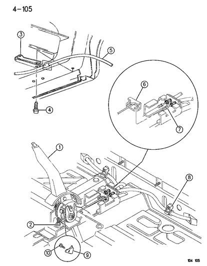 1996 Dodge Neon Lever-Parking Brake (As PURCH) Diagram for 4509637