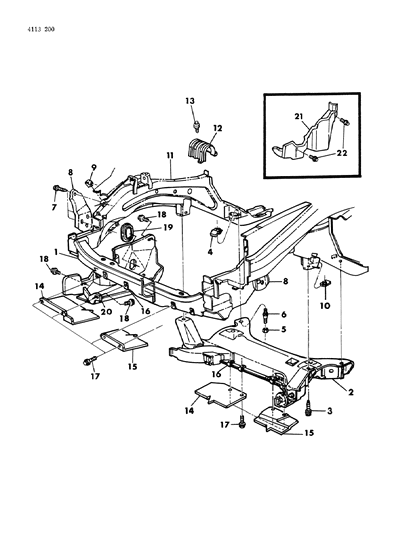 1984 Chrysler Executive Sedan Frame Diagram