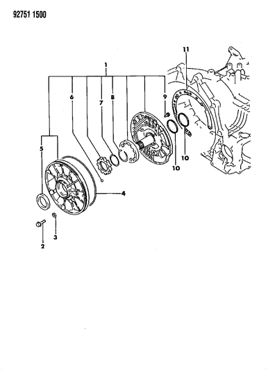 1994 Dodge Colt Oil Pump - Automatic Transaxle Diagram 1