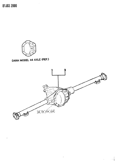 1986 Jeep Comanche Axle Assembly, Rear Diagram 4