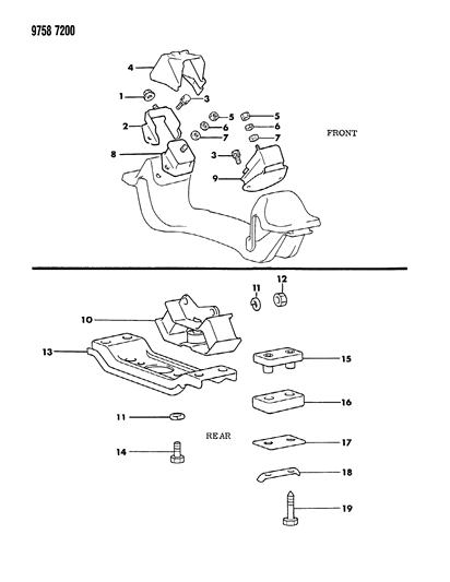 1989 Chrysler Conquest Engine Mounting Diagram