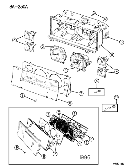 1996 Jeep Grand Cherokee Speedometer Diagram for 4798828