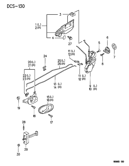 1995 Chrysler Sebring Dr Check-Front Door Diagram for MR137843