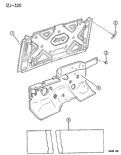 1994 Jeep Grand Cherokee Insulation Diagram