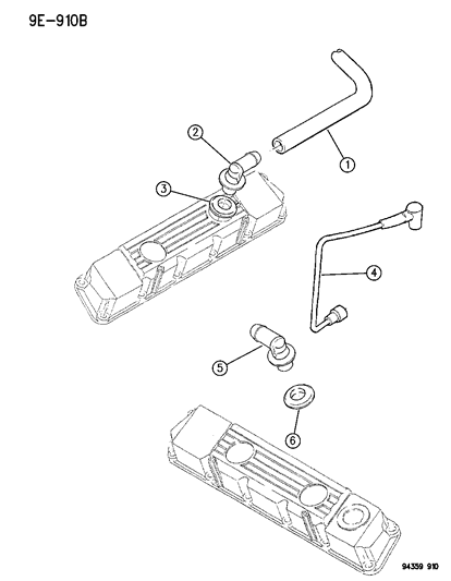 1994 Dodge Ram 3500 Crankcase Ventilation Diagram 2