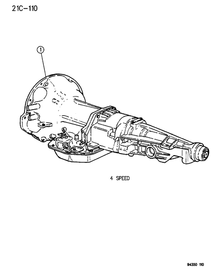 1995 Dodge Ram 1500 TRANSMISS Diagram for R2118016AB