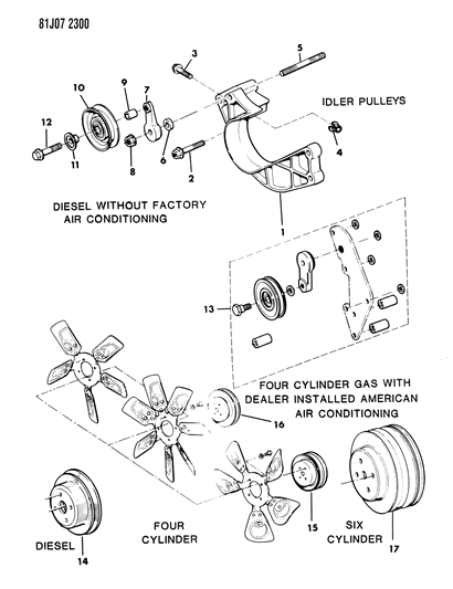 1986 Jeep Comanche Drive Pulleys Diagram