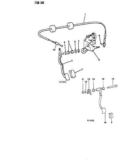 1988 Dodge Colt Clutch Pedal Diagram