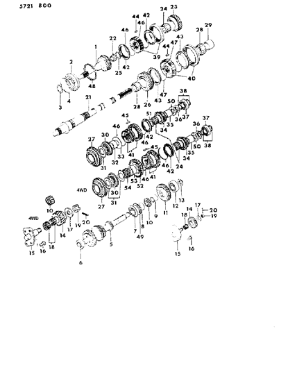 1985 Dodge Ram 50 Gear Train Diagram 2