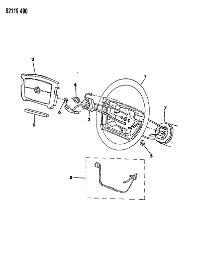 1992 Dodge Daytona Steering Wheel Diagram