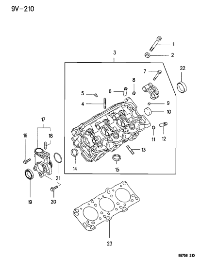 1995 Dodge Stealth Cylinder Head Diagram 2