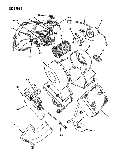 1988 Dodge Caravan Heater Unit Diagram 2