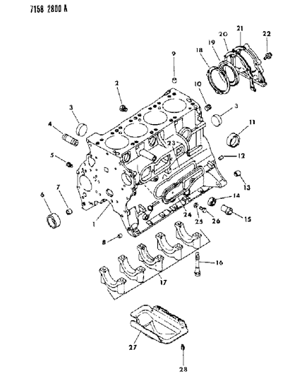 1987 Dodge Aries Cylinder Block Diagram 3