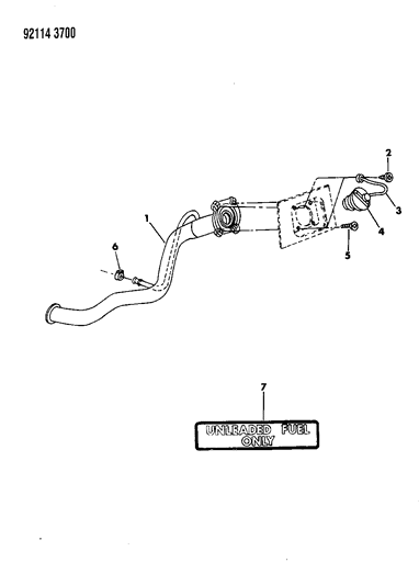 1992 Dodge Caravan Fuel Tank Filler Tube Diagram