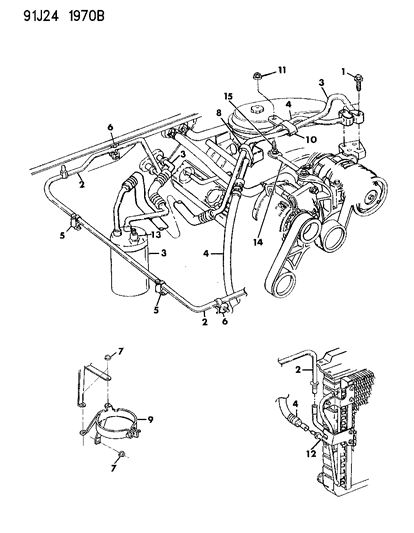 1993 Jeep Grand Cherokee Lines - Condenser Diagram 2