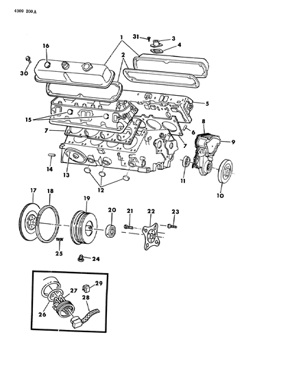 1984 Dodge W350 External Engine Diagram 2