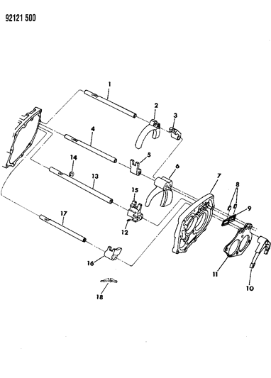 1992 Dodge Caravan Control, Shift Diagram