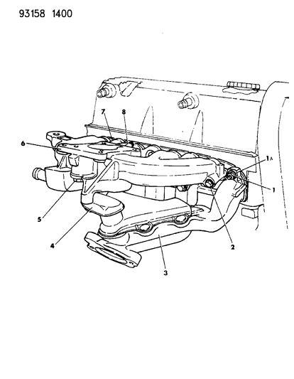 1993 Dodge Shadow Intake Manifold Diagram for 4667173