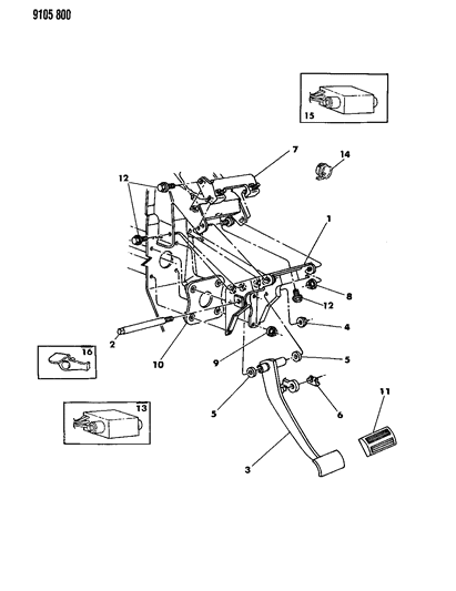 1989 Dodge Caravan Brake Pedal Diagram