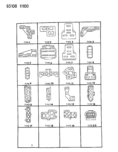 1993 Chrysler Town & Country Insulators 4 Way Diagram