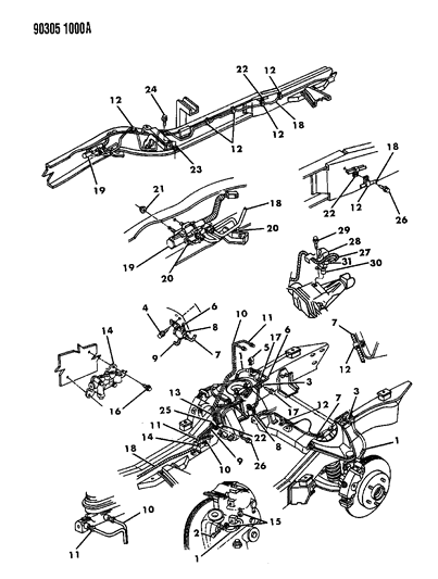 1992 Dodge Dakota Valve Assembly, Preasure Limiting W/Studs Diagram for 4294919