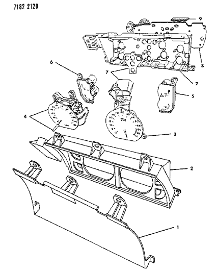 1987 Dodge Daytona Instrument Panel Cluster Diagram