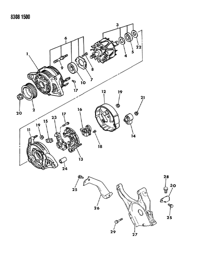 1988 Dodge Ramcharger Alternator Diagram 5