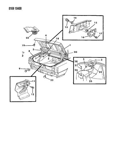 1988 Chrysler Town & Country Deck Lid Diagram