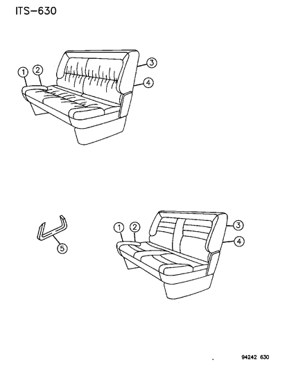 1994 Chrysler Town & Country Rear Seat Diagram 2