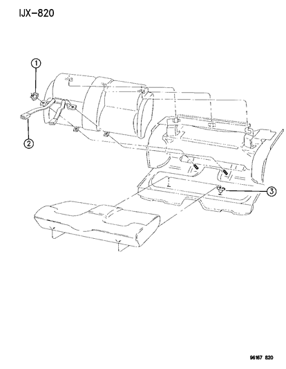 1996 Chrysler Sebring Attaching Seat Parts Rear Seat Diagram