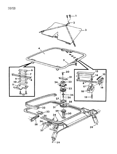 1985 Dodge Charger Sun Roof Diagram