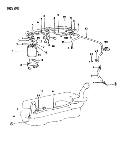 1989 Dodge Ram 50 Vapor Canister Diagram