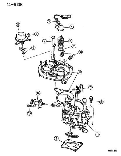 1995 Chrysler Town & Country Injector Diagram for 4418911
