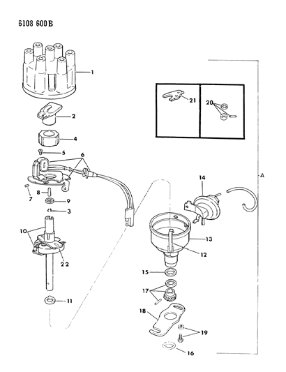 1986 Chrysler LeBaron Base Distributor Diagram 5