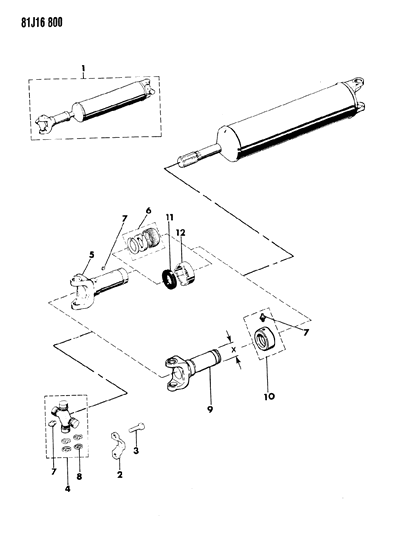 1985 Jeep J10 Rear Propeller Shaft Diagram