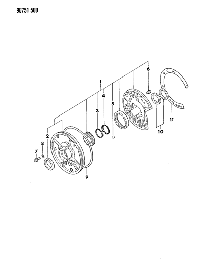 1990 Dodge Colt Oil Pump - Automatic Transaxle Diagram