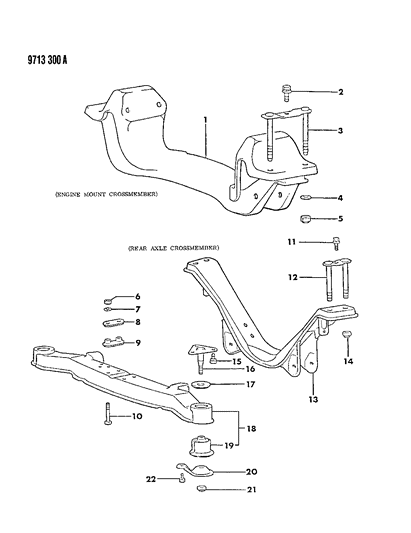 1989 Chrysler Conquest Frame Diagram