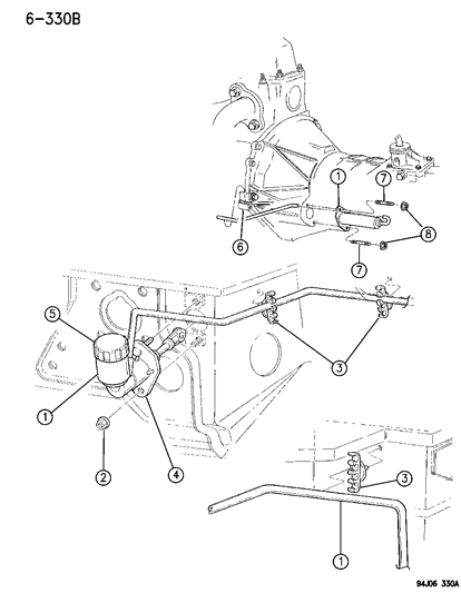 1996 Jeep Cherokee Control, Clutch Diagram 2